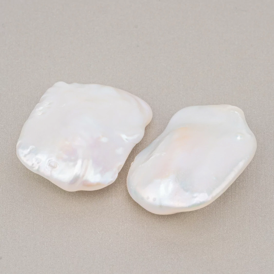 Perle Di Fiume Barocche Gocce Piatte (PQW) 13-14gr 1 Coppia-PERLE BAROCCHE | Worldofjewel.com