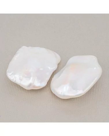 Perle Di Fiume Barocche Gocce Piatte (PQW) 13-14gr 1 Coppia-PERLE BAROCCHE | Worldofjewel.com