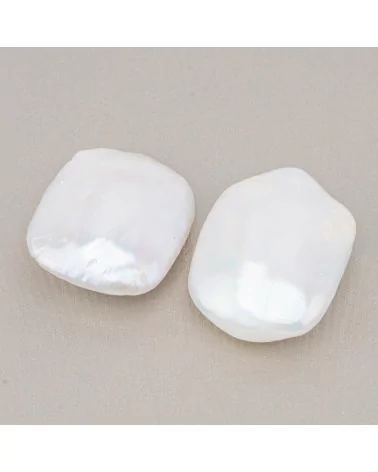 Perle Di Fiume Barocche Gocce Piatte (PQW) 15-16gr 1 Coppia-PERLE BAROCCHE | Worldofjewel.com