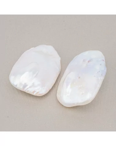 Perle Di Fiume Barocche Gocce Piatte (PQW) 16-17gr 1 Coppia-PERLE BAROCCHE | Worldofjewel.com