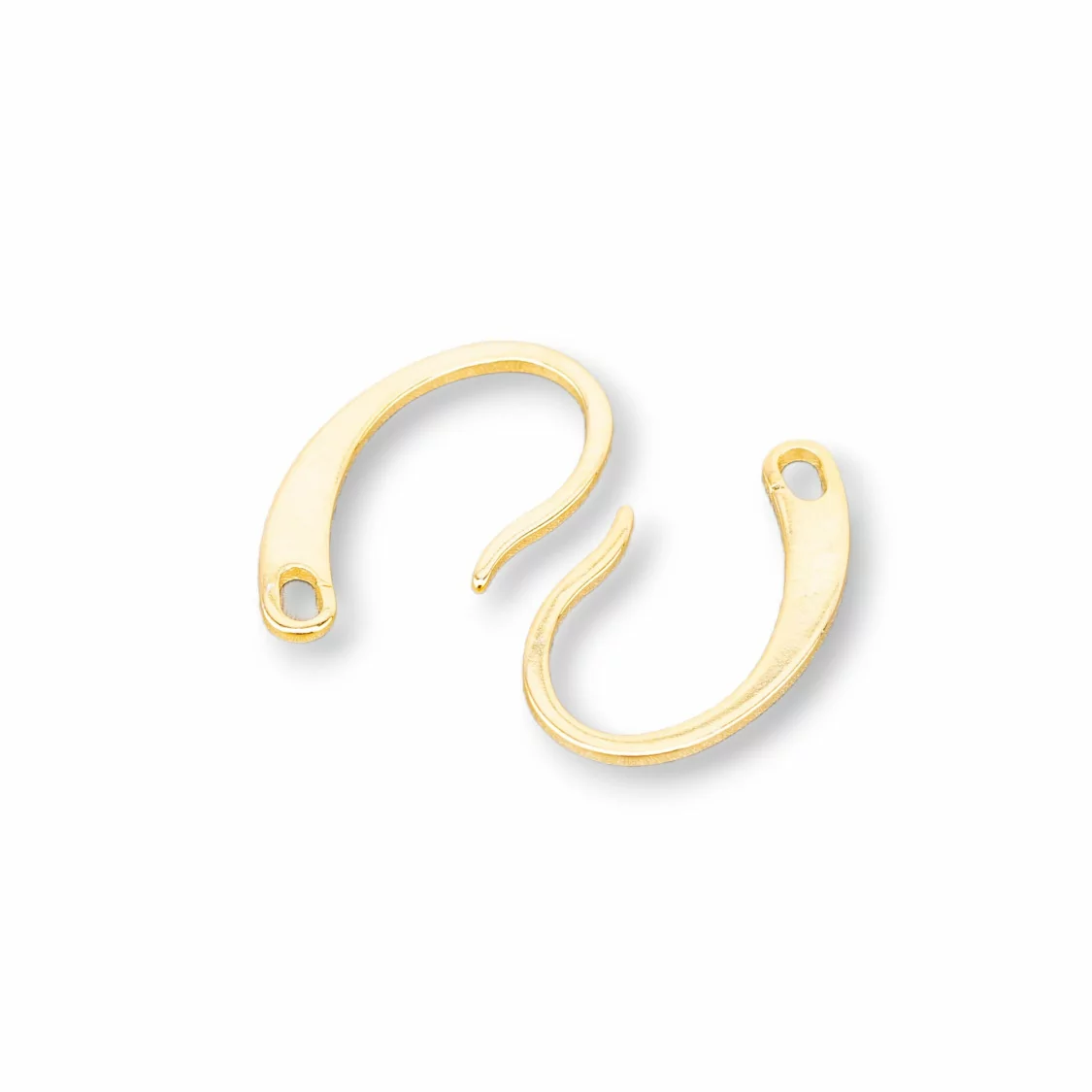 Base Per Orecchini Di Argento 925 A Monachella Liscia Piatta 11x18mm 6 Coppie Dorato-BASI DI ARGENTO 925 | Worldofjewel.com