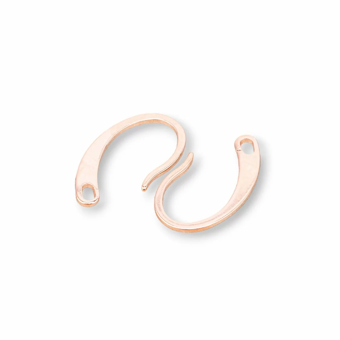 Base Per Orecchini Di Argento 925 A Monachella Liscia Piatta 11x18mm 6 Coppie Oro Rosa-BASI DI ARGENTO 925 | Worldofjewel.com