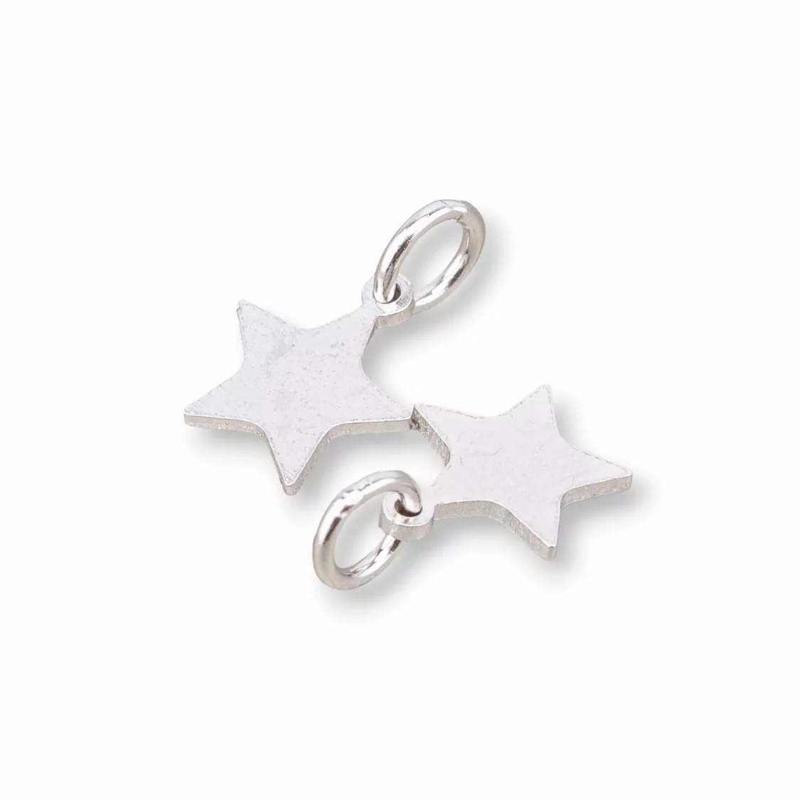 Componente Pendente Charms Di Argento 925 Stelle 8mm 10pz Rodiato-PENDENTI E CHARMS | Worldofjewel.com