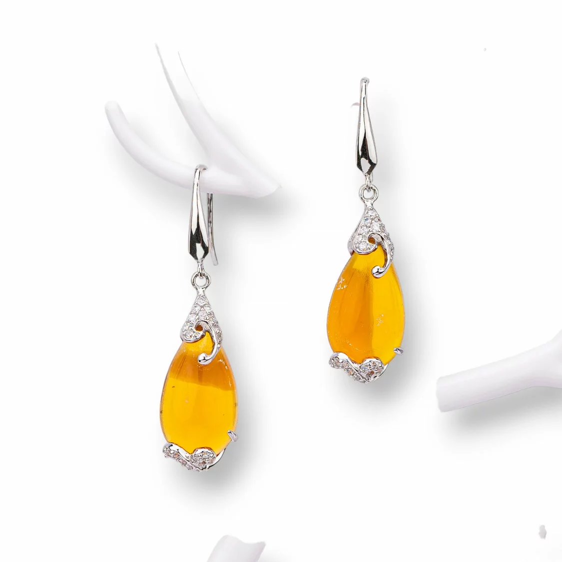 Orecchini Di Argento 925 Made in ITALY Giallo-ARGENTO 925 DESIGN ITALY | Worldofjewel.com