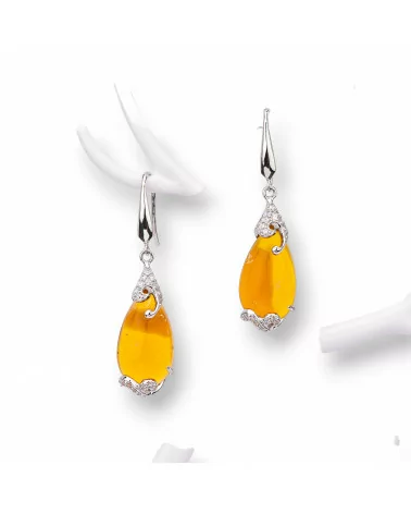 Orecchini Di Argento 925 Made in ITALY Giallo-ARGENTO 925 DESIGN ITALY | Worldofjewel.com