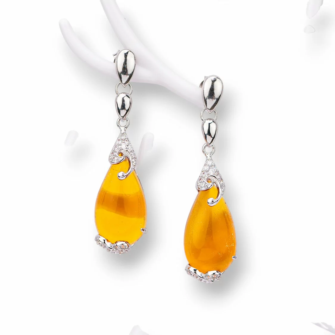 Orecchini Di Argento 925 Made in ITALY Giallo-ARGENTO 925 DESIGN ITALY | Worldofjewel.com