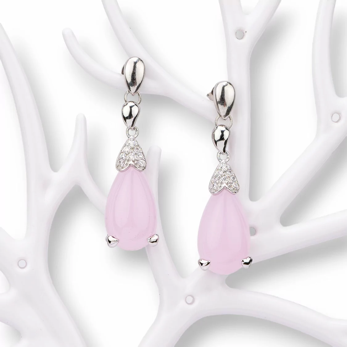 Orecchini Di Argento 925 Made in ITALY Rosa-ARGENTO 925 DESIGN ITALY | Worldofjewel.com