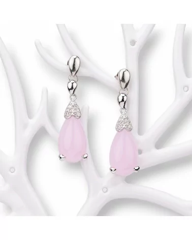 Orecchini Di Argento 925 Made in ITALY Rosa-ARGENTO 925 DESIGN ITALY | Worldofjewel.com