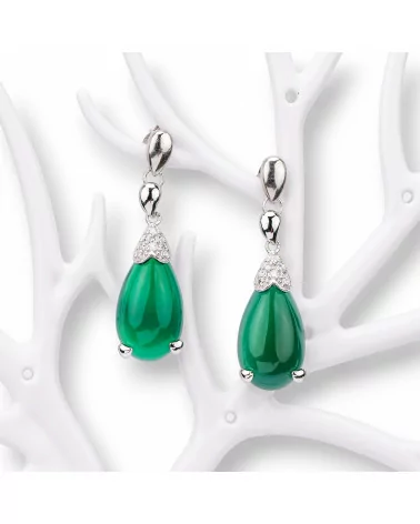 Orecchini Di Argento 925 Made in ITALY Verde-ARGENTO 925 DESIGN ITALY | Worldofjewel.com