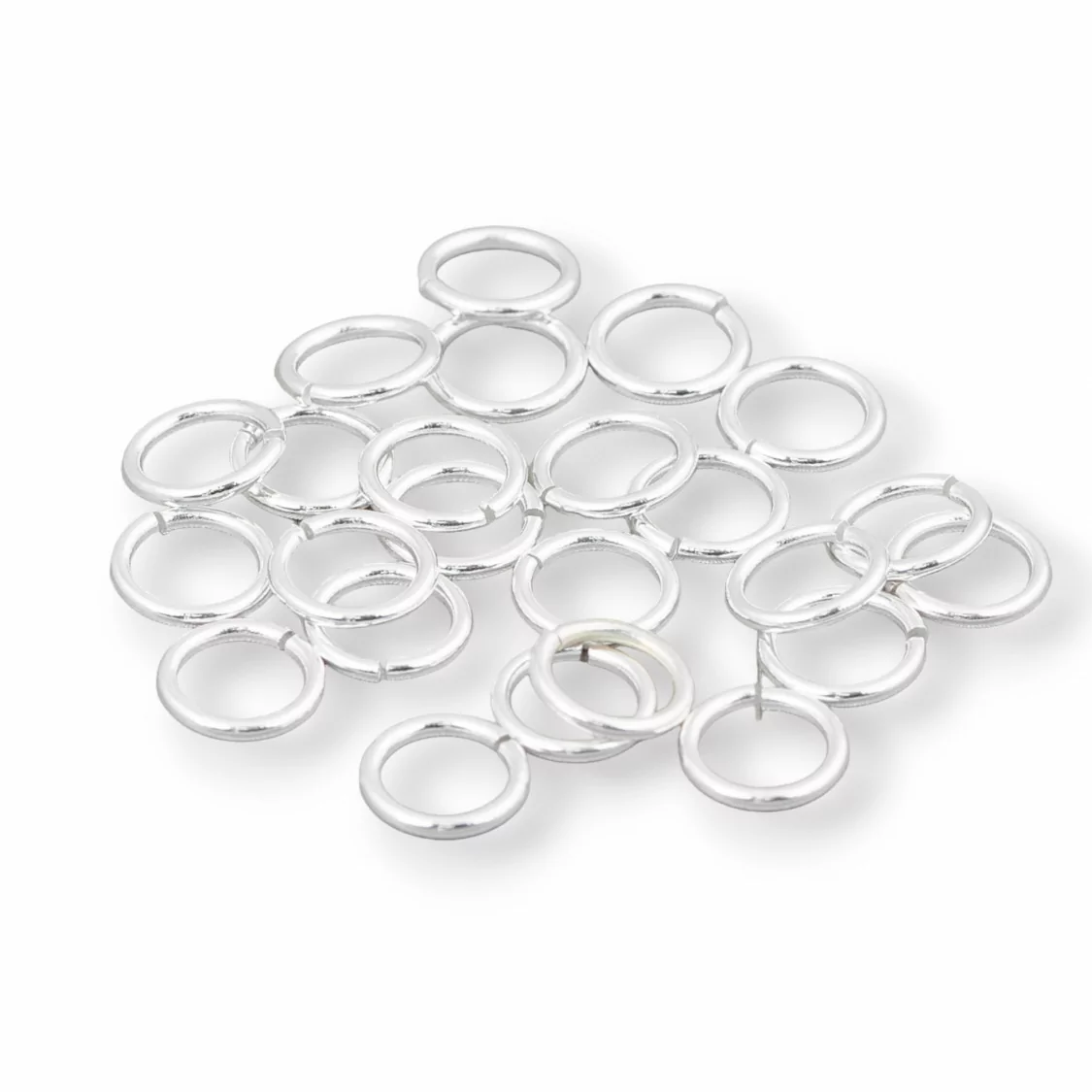 Contromaglia Anellini Di Argento 925 Aperti 8mm Filo 0,9mm 5gr Argentato-ANELLINI APERTI | Worldofjewel.com