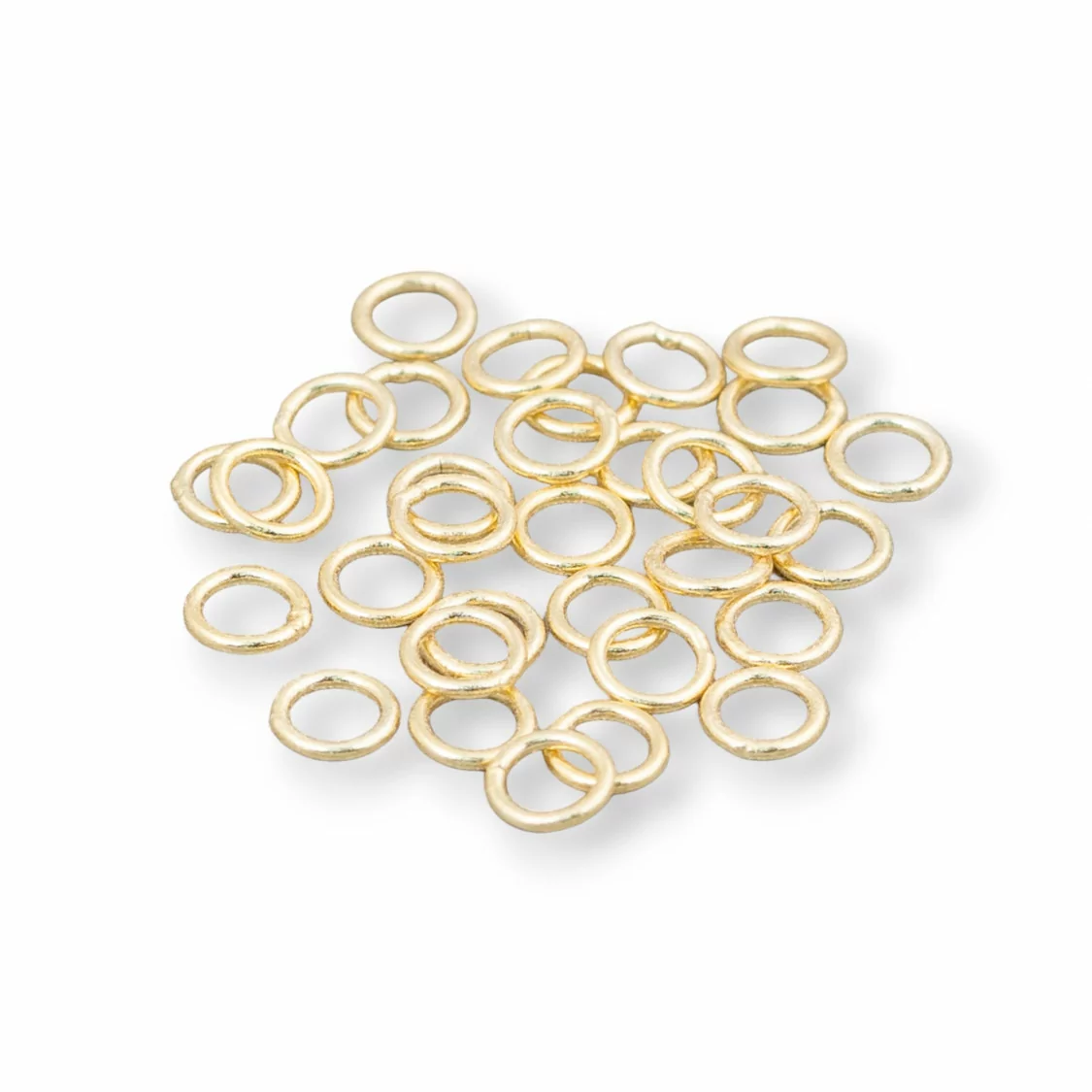 Contromaglia Anellini Di Argento 925 Saldati 4mm Filo 0,6mm 5gr Dorato-ANELLINI SALDATI | Worldofjewel.com