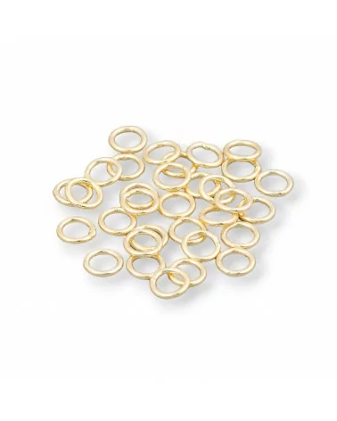 Contromaglia Anellini Di Argento 925 Saldati 5mm Filo 0,7mm 5gr Dorato-ANELLINI SALDATI | Worldofjewel.com