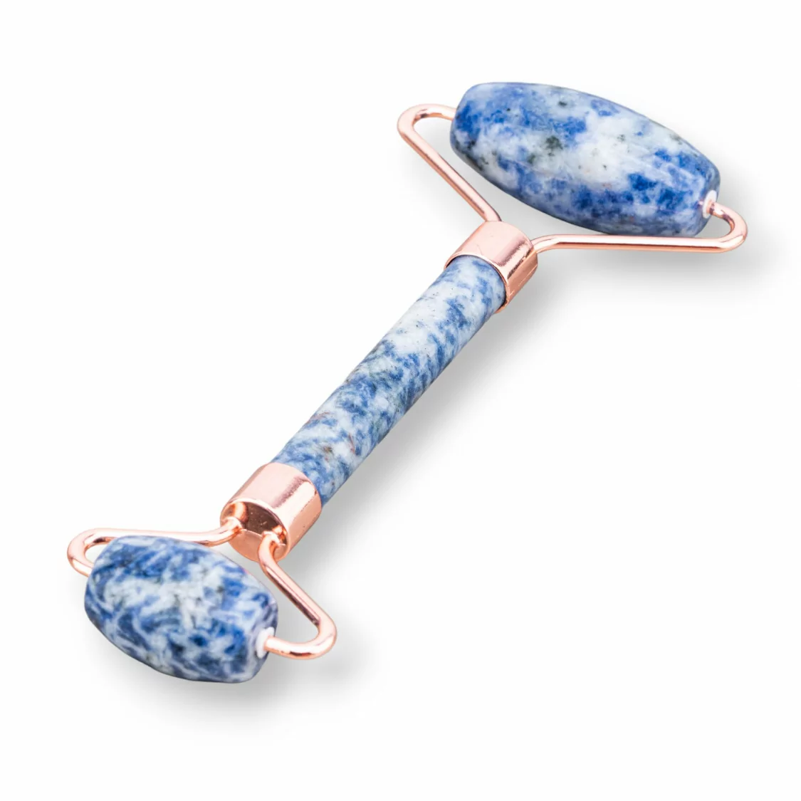 Massaggiatore A Rullo Di Pietre Dure Naturale e Ottone Oro Rosa Sodalite-MASSAGGIATORE | Worldofjewel.com