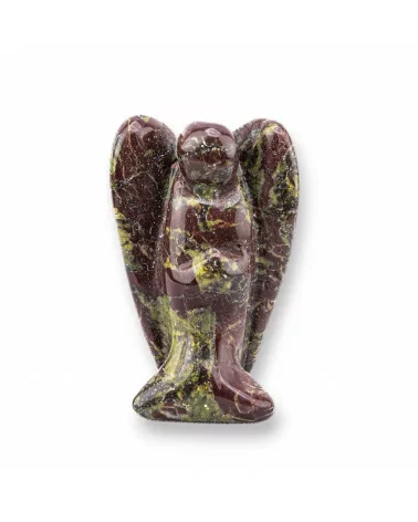 Soprammobile Statua Di Pietre Dure 1,5inch 3,5cm Angelo Di Diaspro Rosso-STATUETTE | Worldofjewel.com