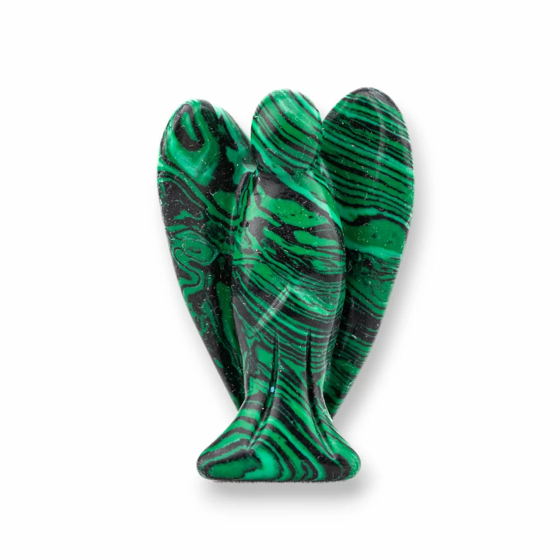 Soprammobile Statua Di Pietre Dure 1,5inch 3,5cm Angelo Di Pasta Di Malachite-STATUETTE | Worldofjewel.com