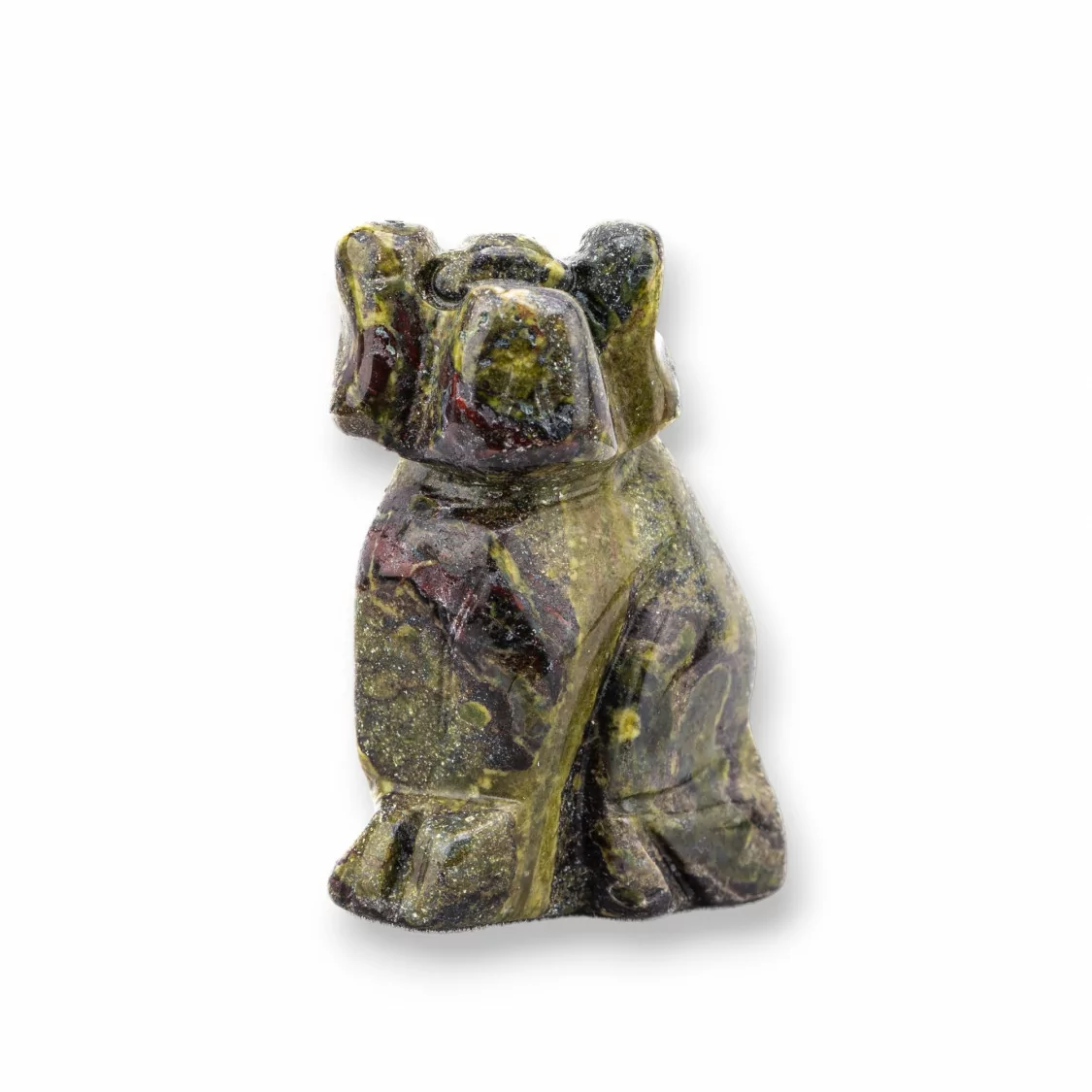 Soprammobile Statua Di Pietre Dure 1,5inch 3,5cm Cane Di Diaspro-STATUETTE | Worldofjewel.com