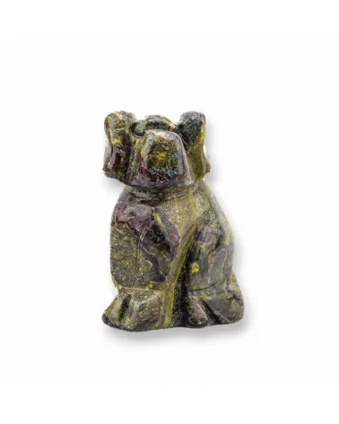 Soprammobile Statua Di Pietre Dure 1,5inch 3,5cm Cane Di Diaspro-STATUETTE | Worldofjewel.com