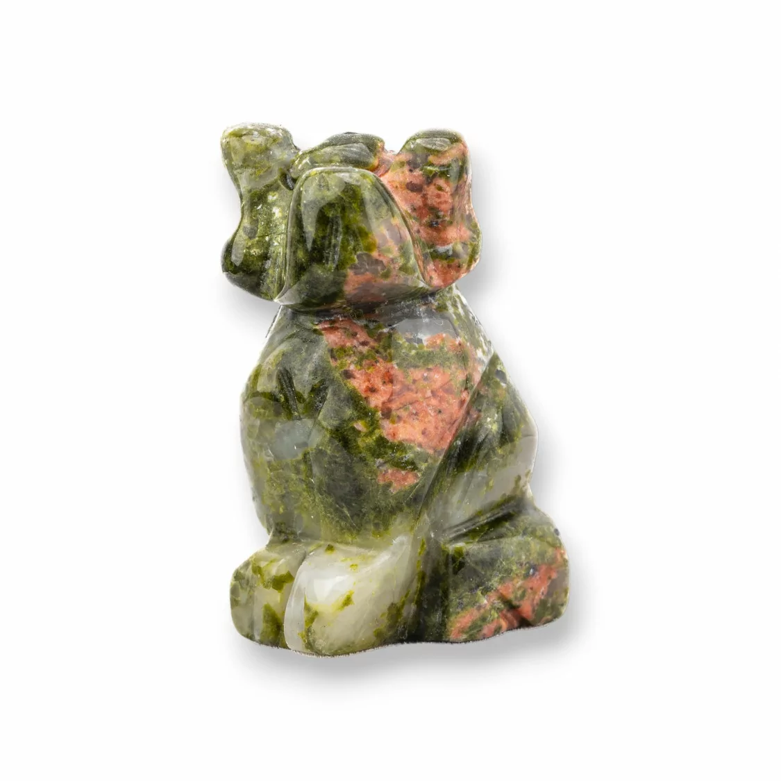 Soprammobile Statua Di Pietre Dure 1,5inch 3,5cm Cane Di Unakite-STATUETTE | Worldofjewel.com