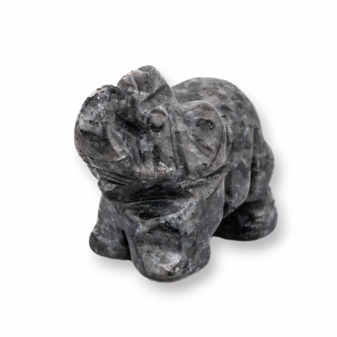 Soprammobile Statua Di Pietre Dure 1,5inch 3,5cm Elefante Di Larichite-STATUETTE | Worldofjewel.com