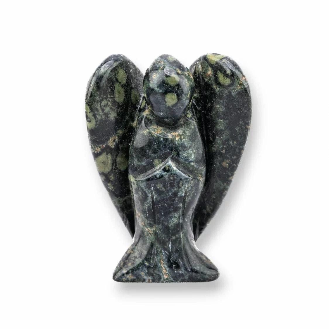 Soprammobile Statua Di Pietre Dure 2inch 5cm Angeli Di Diaspro Verde Scuro-STATUETTE | Worldofjewel.com