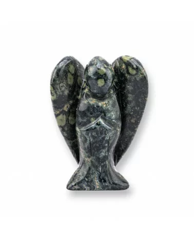 Soprammobile Statua Di Pietre Dure 2inch 5cm Angeli Di Diaspro Verde Scuro-STATUETTE | Worldofjewel.com