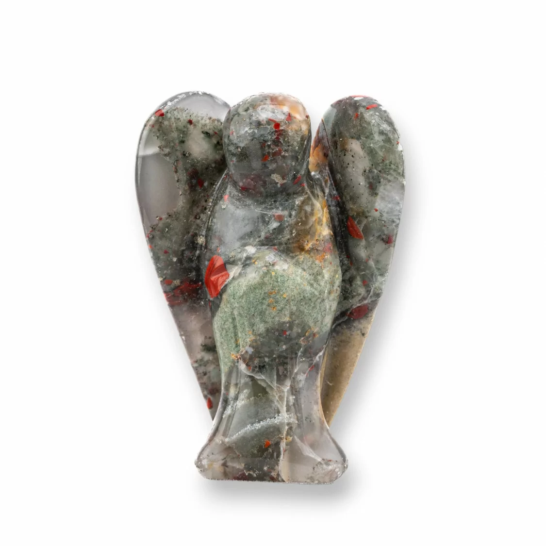 Soprammobile Statua Di Pietre Dure 2inch 5cm Angelo Di Bloody Jasper-STATUETTE | Worldofjewel.com