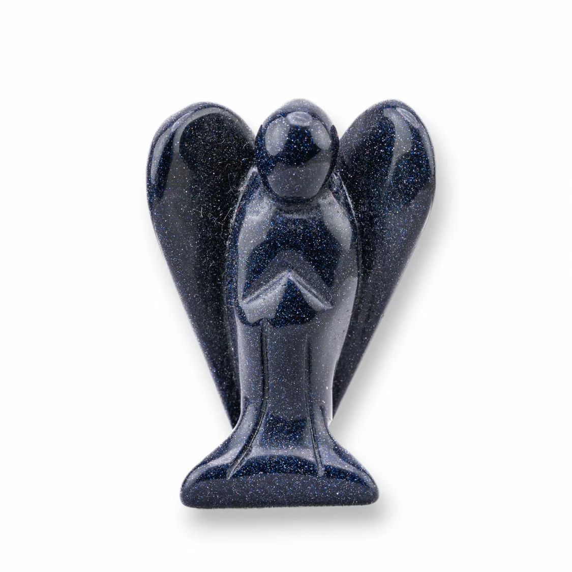 Soprammobile Statua Di Pietre Dure 2inch 5cm Angelo Di Blue Sand Stone-STATUETTE | Worldofjewel.com