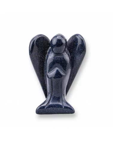 Soprammobile Statua Di Pietre Dure 2inch 5cm Angelo Di Blue Sand Stone-STATUETTE | Worldofjewel.com