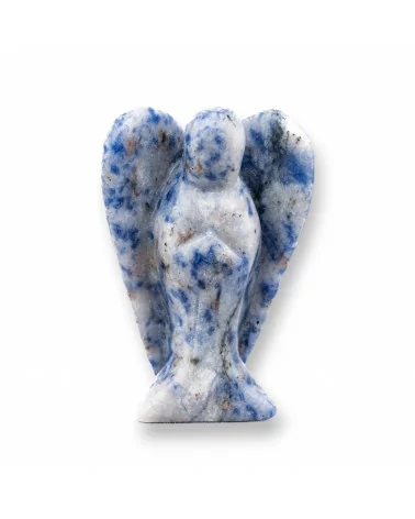 Soprammobile Statua Di Pietre Dure 2inch 5cm Angelo Di Fiocco Sodalite-STATUETTE | Worldofjewel.com