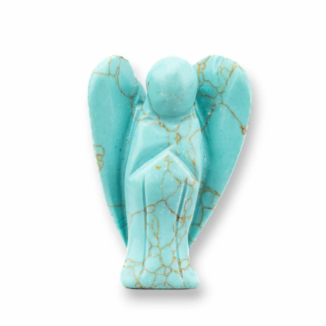 Soprammobile Statua Di Pietre Dure 2inch 5cm Angelo Di Magnesite-STATUETTE | Worldofjewel.com