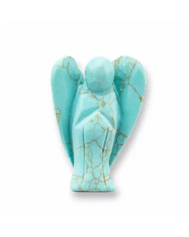 Soprammobile Statua Di Pietre Dure 2inch 5cm Angelo Di Magnesite-STATUETTE | Worldofjewel.com