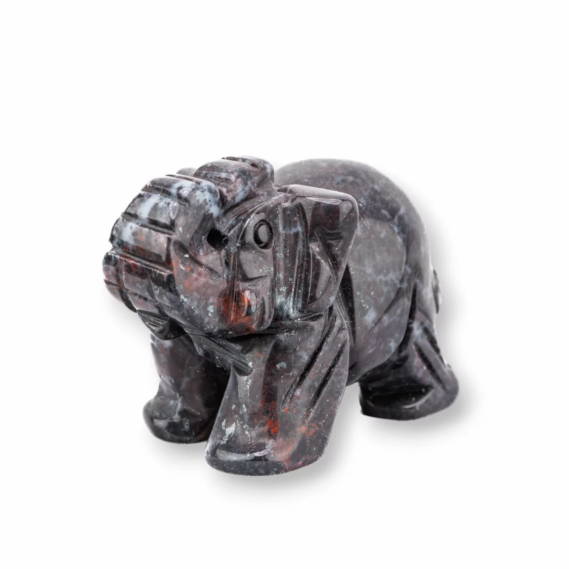 Soprammobile Statua Di Pietre Dure 2inch 5cm Elefante Di Diaspro-STATUETTE | Worldofjewel.com