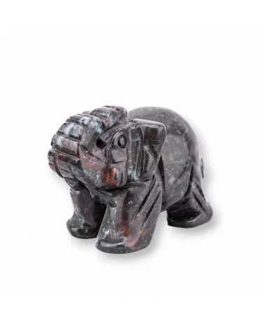 Soprammobile Statua Di Pietre Dure 2inch 5cm Elefante Di Diaspro-STATUETTE | Worldofjewel.com