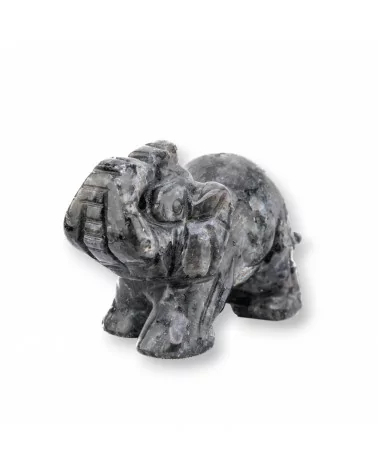 Soprammobile Statua Di Pietre Dure 2inch 5cm Elefante Di Larichite-STATUETTE | Worldofjewel.com