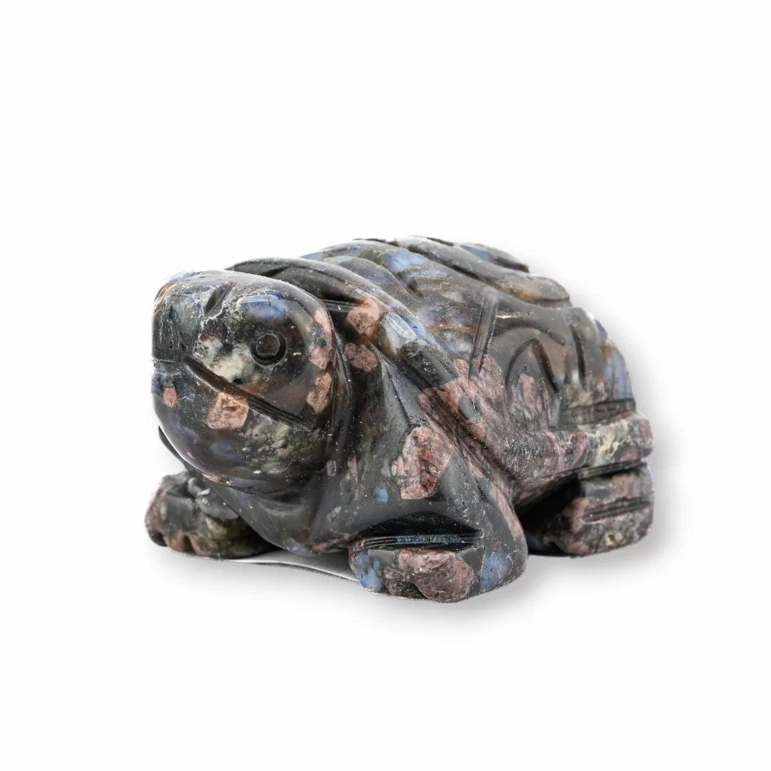 Soprammobile Statua Di Pietre Dure 2inch 5cm Tartaruga Di Rodonite Scuro-STATUETTE | Worldofjewel.com