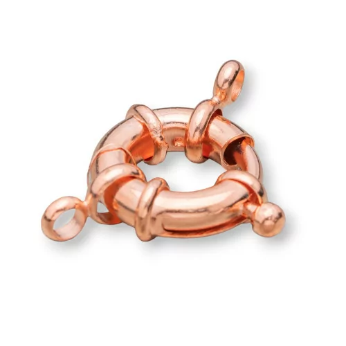 Chiusura di Ottone Tondo Nickelfree 13mm 50pz Oro Rosa Scuro-CHIUSURE DI OTTONE E BRONZO | Worldofjewel.com