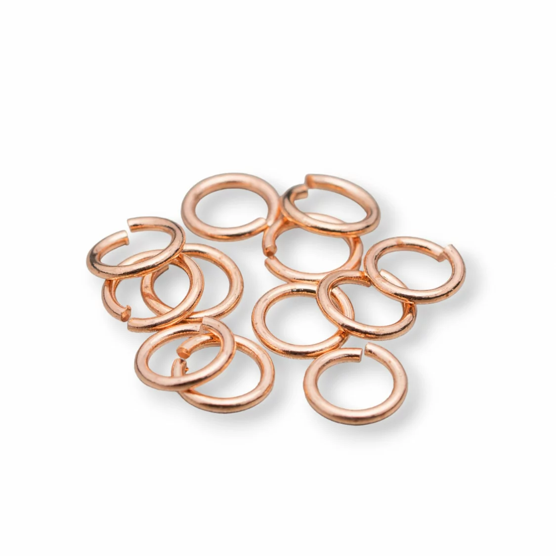 Contromaglia Anellini Di Ottone Aperti Spessore 0,9mm DiaMetro 6mm 100gr 1200pz Oro Rosa-ANELLINI APERTI | Worldofjewel.com