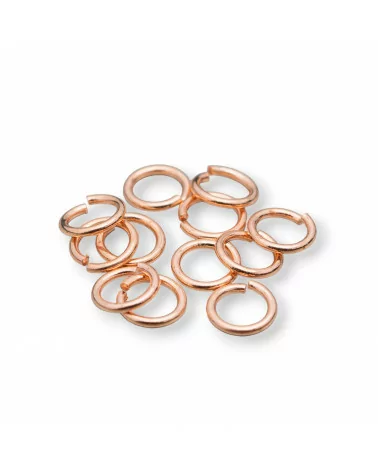 Contromaglia Anellini Di Ottone Aperti Spessore 1mm DiaMetro 7mm 100gr 800pz Oro Rosa-ANELLINI APERTI | Worldofjewel.com