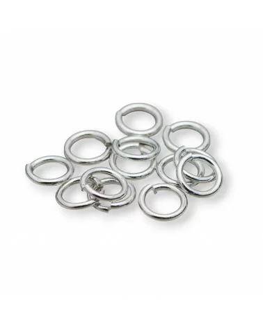 Contromaglia Anellini Di Ottone Aperti Spessore 1mm DiaMetro 7mm 100gr 800pz Rodiato-ANELLINI APERTI | Worldofjewel.com