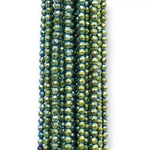 Ematite Verde Perlina Tonda Sfaccettata 4mm-EMATITE VERDE | Worldofjewel.com