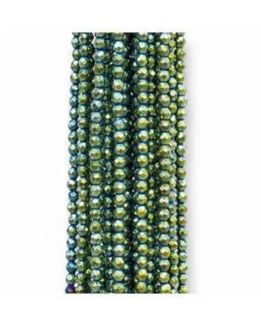 Ematite Verde Perlina Tonda Sfaccettata 4mm-EMATITE VERDE | Worldofjewel.com