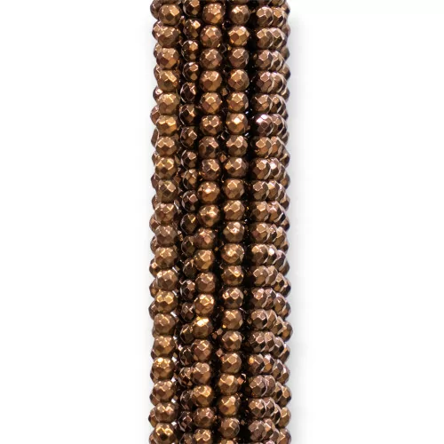 Ematite Bronzo Perlina Tonda Sfaccettata 3mm-EMATITE BRONZO | Worldofjewel.com