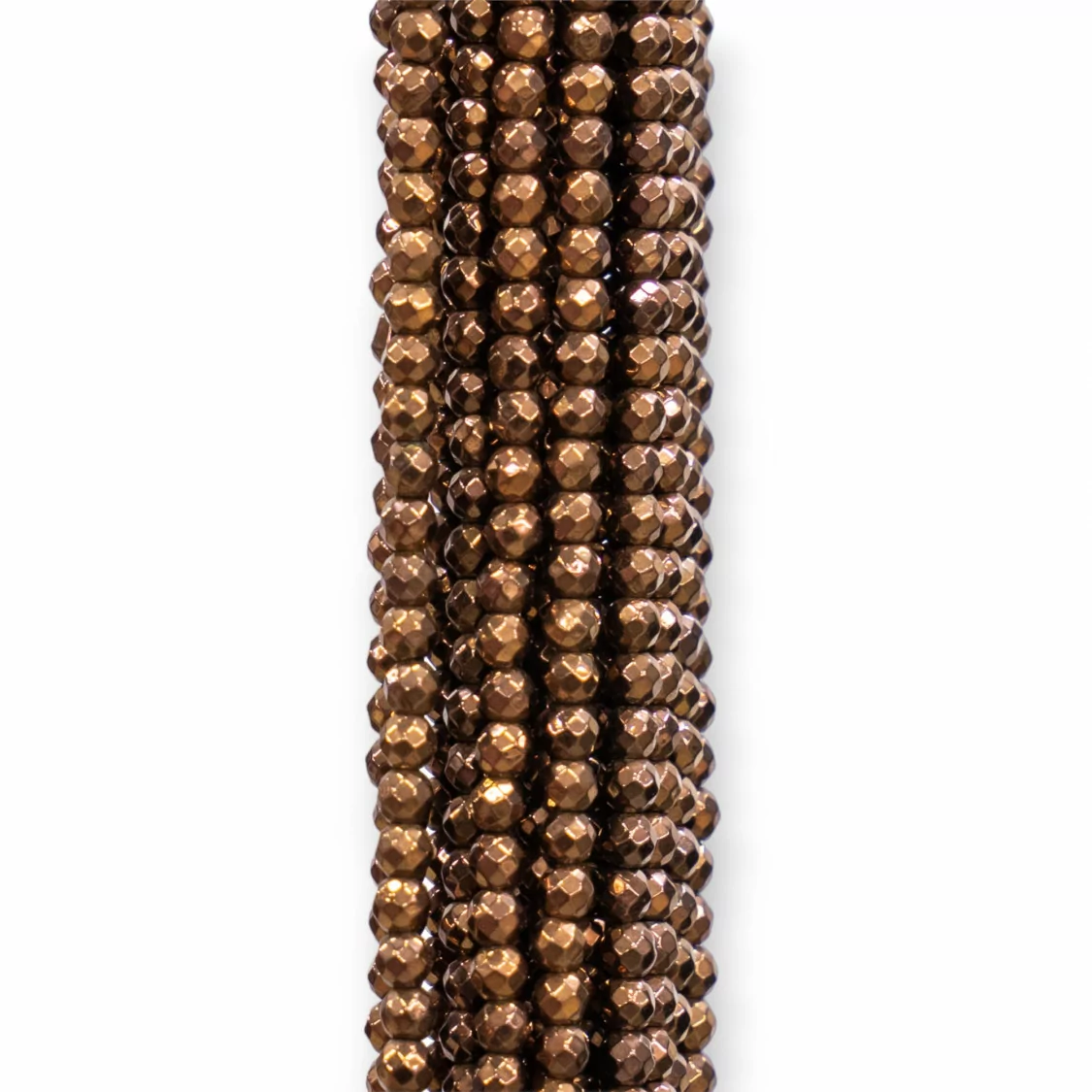 Ematite Bronzo Perlina Tonda Sfaccettata 3mm-EMATITE BRONZO | Worldofjewel.com