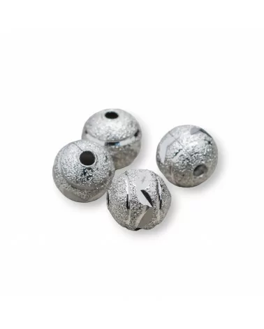 Distanziatore Palline Di Ottone Satinate 6mm 80gr 320pz Rodiato-PALLINE VARIE | Worldofjewel.com