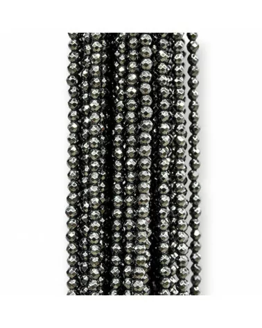 Ematite Naturale Perlina Tonda Sfaccettata 3mm 120cm-EMATITE NATURALE | Worldofjewel.com