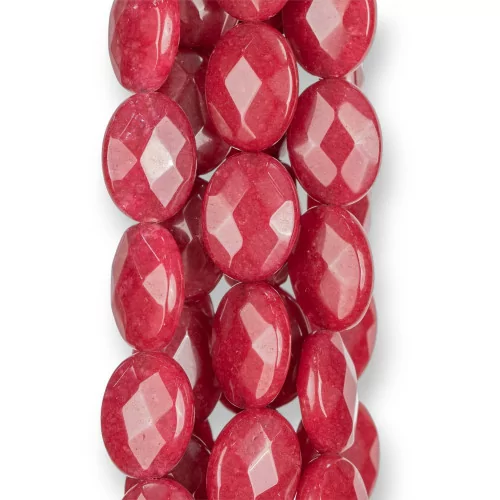 Giada Rubellite Ovale Piatto Sfaccettato 13x18mm-GIADA RUBELLITE | Worldofjewel.com