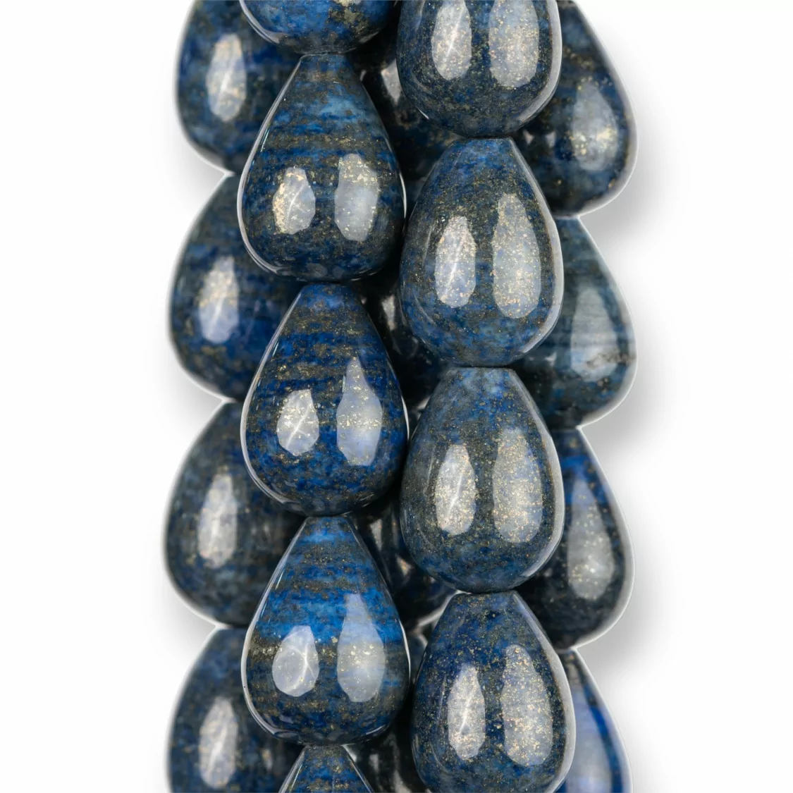 Lapislazzuli Blu Grezzo Gocce Briolette Lisce 13x18mm Scuro-LAPISLAZZULI BLU GREZZO | Worldofjewel.com