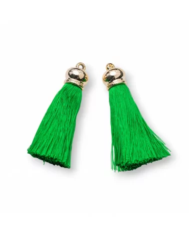 Nappine Con Coppetta Di Ottone 16x70mm 6pz Dorato Verde Chiaro-NAPPINE | Worldofjewel.com