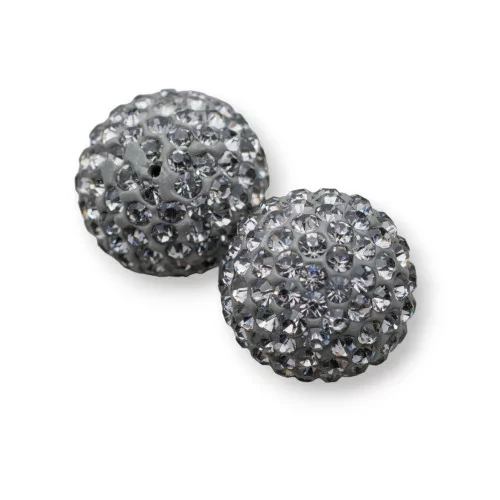 Palline Di Strass Mezzo Foro Tondo 10mm 12pz Grigio-COMPONENTI DI CRISTALLI E STRASS | Worldofjewel.com