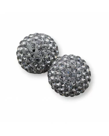 Palline Di Strass Mezzo Foro Tondo 10mm 12pz Grigio-COMPONENTI DI CRISTALLI E STRASS | Worldofjewel.com